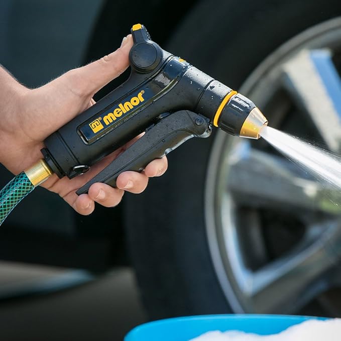 Melnor XT300; Heavy-Duty Metal Nozzle with Front Trigger; Flow Control; Adjustable Spray Nozzle Tip; 1 Pack