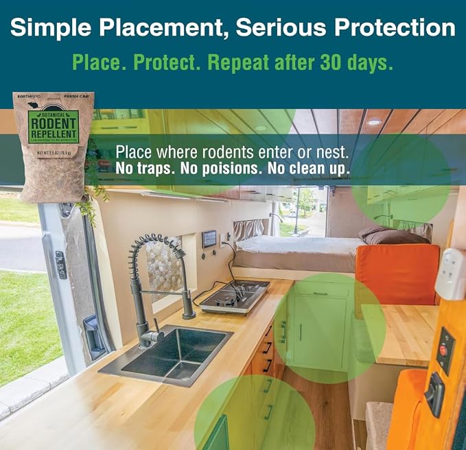 Rodent Repellent; Quickly Repelling Pests from Treated Areas; Preventing Re-Infestation for up To 3 Months; Safe for Children, Pets and the Environment; Non-Toxic; 8-Scent Pouches