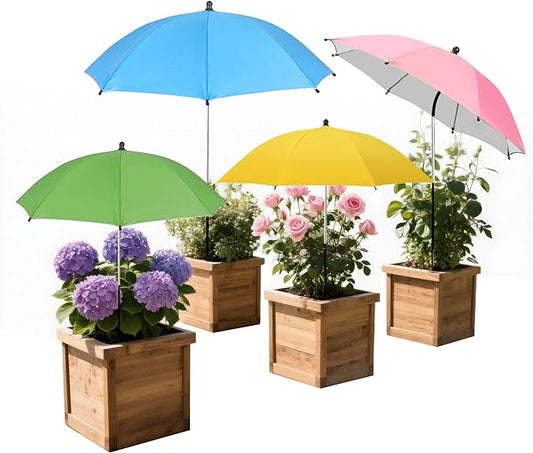 POPUPARTY Plant Shade Umbrellas for Outdoor Plants,23.6" Garden Umbrella for Plants with Adjustable Angle,Shade Cloth for Garden, Potted Plants, Patio Flowers