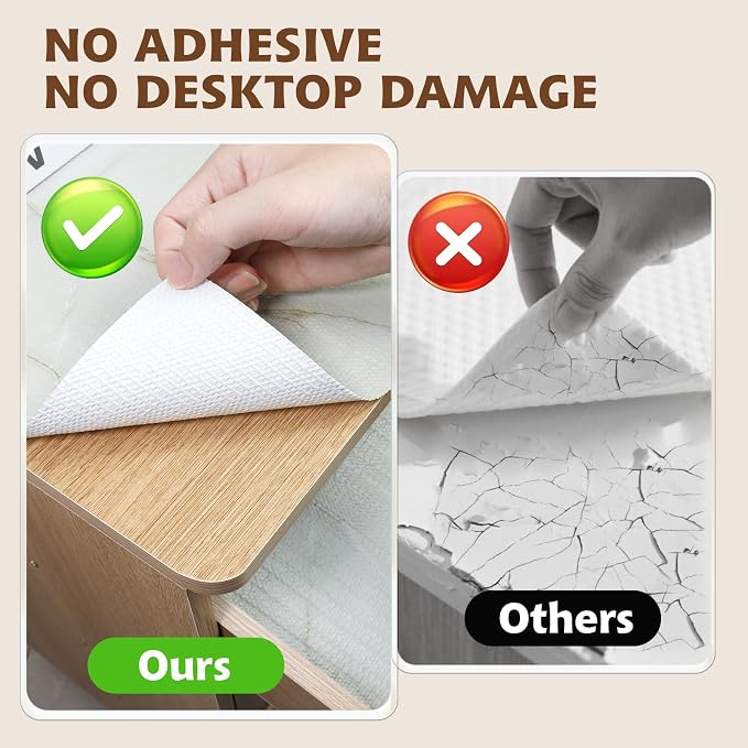 2-Layer Drawer and Shelf Liner for Kitchen Cabinet: 17in X 30Ft Non Slip