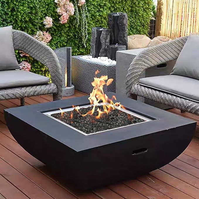 FANTIAN 10 lbs Black Lava Rocks for Fire Pits,5-8 MM Crush Volcanic Rock Pumice Soil Additive for Succulent Plants Aquarium Cactus Bonsai and Garden Landscaping