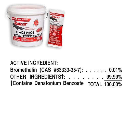 TOMCAT Bromethalin Place Pacs Bait, 4.1 lbs. | Pest Control for Agricultural Buildings and Homes, Kill Rats and Mice