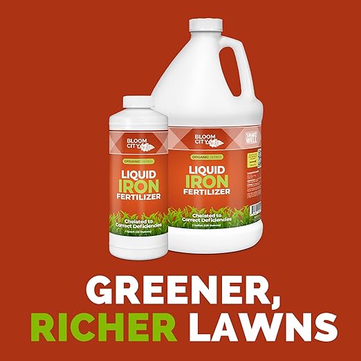 Chelated Liquid Iron – Bloom City Organic Iron Supplement for Lawns & Plants – 8 oz