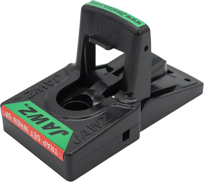 JT Eaton 409 Jawz Indoor Plastic Mouse Trap for Solid or Liquid Bait, Instant Kill Mouse Traps, No-Touch Disposal with Trap Set Indicator 6-Pack | No-Touch Disposal; Accepts Solid or Liquid Bait; Trap-Set Indicator; For Indoor Mouse Control; 6-Pack; Mo...