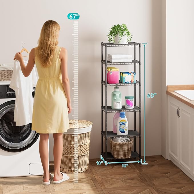 SINGAYE Metal Shelves Wire Shelving Storage Standing Adjustable Shelf Unit