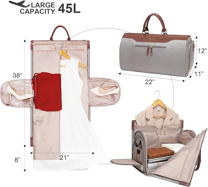 Garment Duffle Bags for Travel,Carry on Garment Bag with Shoe Compartment