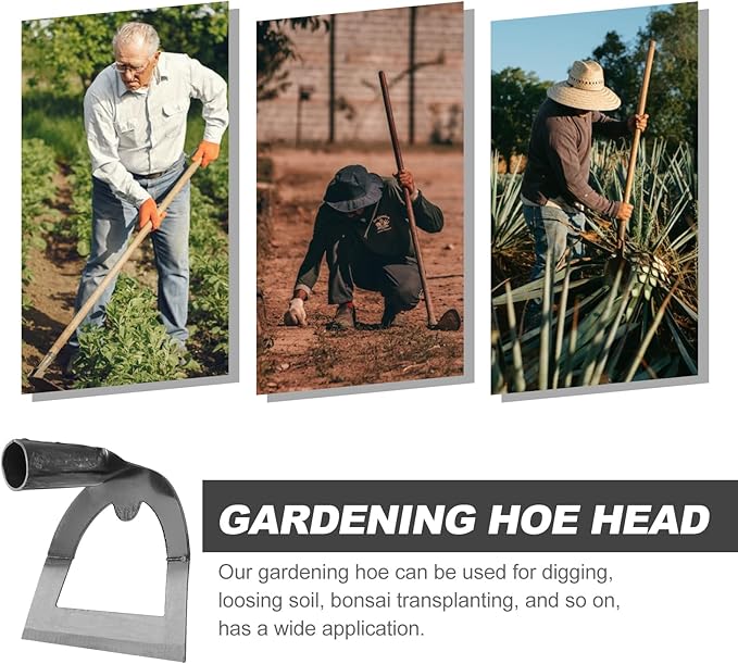 Uonlytech Hollow Garden Hoe Heavy Duty Steel Weeding Tool 8.38X6.69X4.80In for Backyard Farming Soil Loosening Planting and Tillage