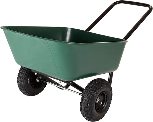 Garden Star 70019 Garden Barrow Dual-Wheel Residential Wheelbarrow Garden Cart