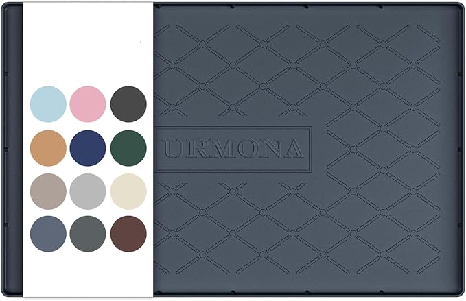 URMONA Under Sink Mat 22 x 14 in, Waterproof Silicone Cabinet Protector