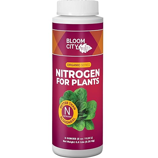 Bloom City's Organic Nitrogen - Liquid Fertilizer for Lawns - Nitrogen Fertilizer for Lawns & Gardens, 1/2 Pint (8 oz)