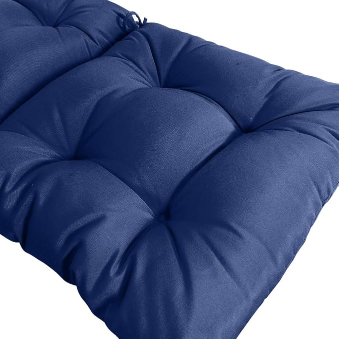 QILLOWAY Outdoor Chair Cushion for Patio Furniture, Waterproof Patio Cushions with Ties, Fade Resistant Replacement Pads for Outdoor Rocking Chairs,Navy