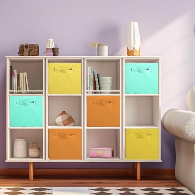 ShellKingdom Storage Bins, Foldable Fabric Storage Cubes And Cloth Storage