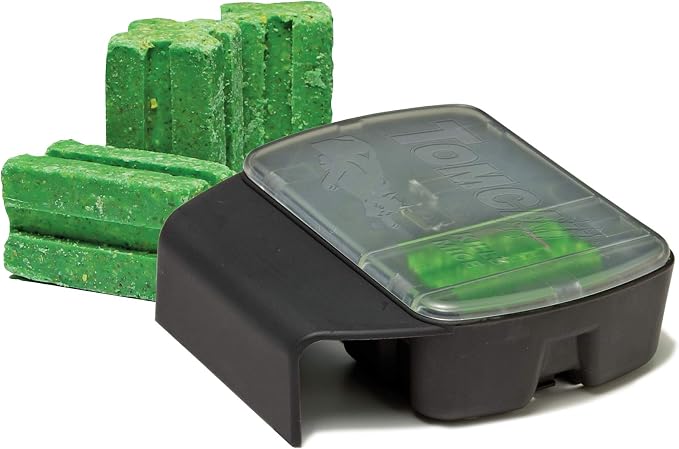 Tomcat Mouse Killer Child Resistant, Refillable Station with Clear Lid for Easy Monitoring, 1 Bait Station and 8 Refills (Pack of 2)