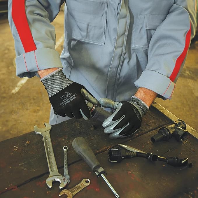 SHOWA Atlas 370B Professional Nitrile Work Gloves,for Landscaping, Gardening & Assembly, General Purpose Gloves
