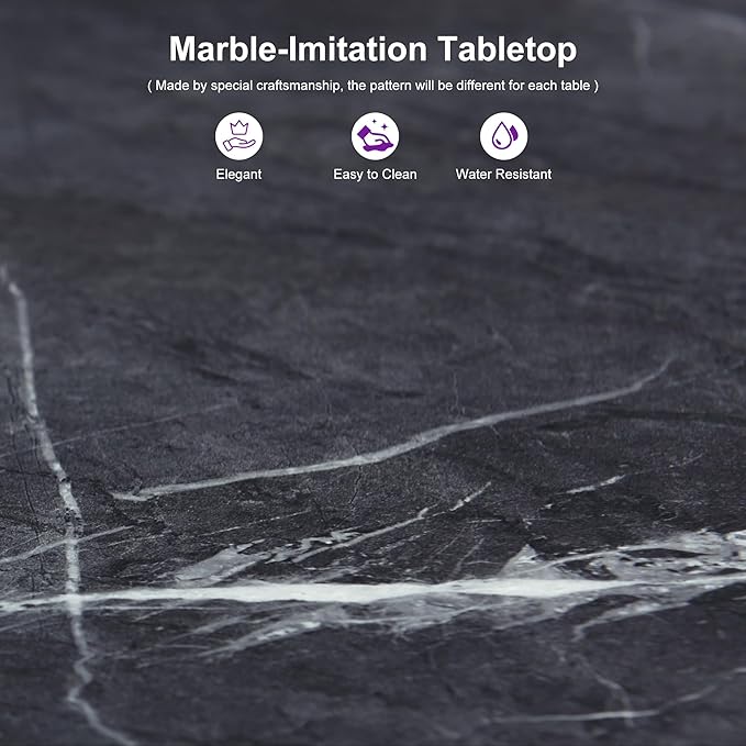 PURPLE LEAF Counter Height Bar Stools Table Dining Table with Weather Resistant for Patio Garden Grey