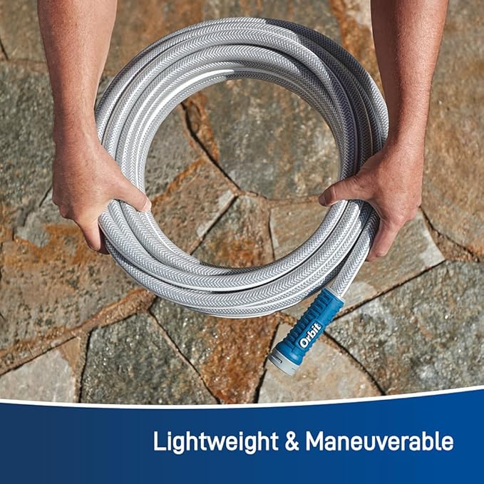 Orbit VersaFlex 50 ft x 5/8 in Garden Hose – Lightweight, Durable, 400 PSI, Easy-Grip Coupling