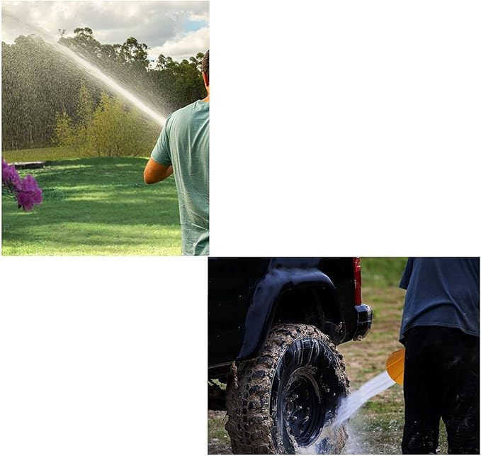 Fireman Style Hose Nozzle - Heavy Duty Hose Spray Nozzle, Garden Hose Nozzle, High Pressure Sprayer Nozzle to Wash Your Car or Water Your Garden – Leak Proof, Universal Fit Garden Hoses