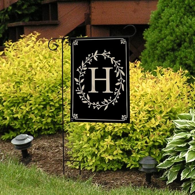 Briarwood Lane Classic Monogram Letter H Garden Flag Everyday 12.5" x 18"