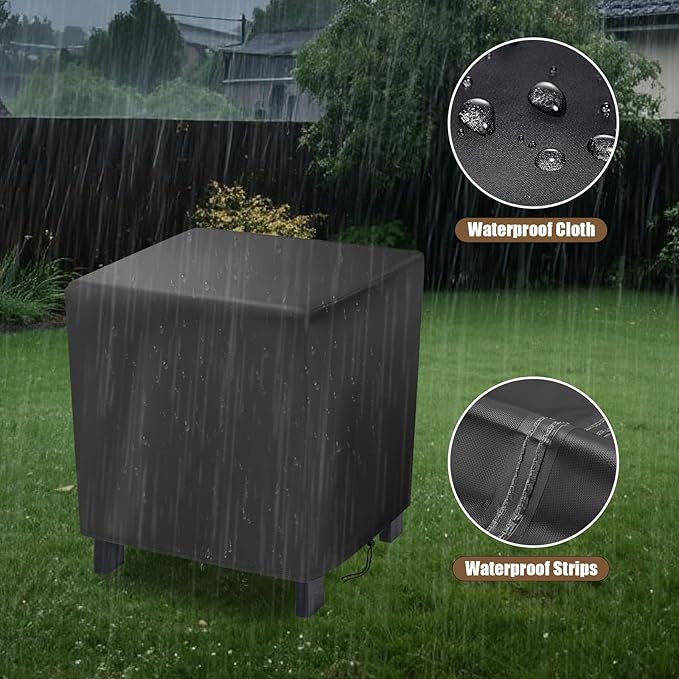 Outdoor Furniture Cover Small,15 Inch Square Patio Table Covers,Waterproof Outside Small Side Table Cover - 15 X 15 X 18 Inch