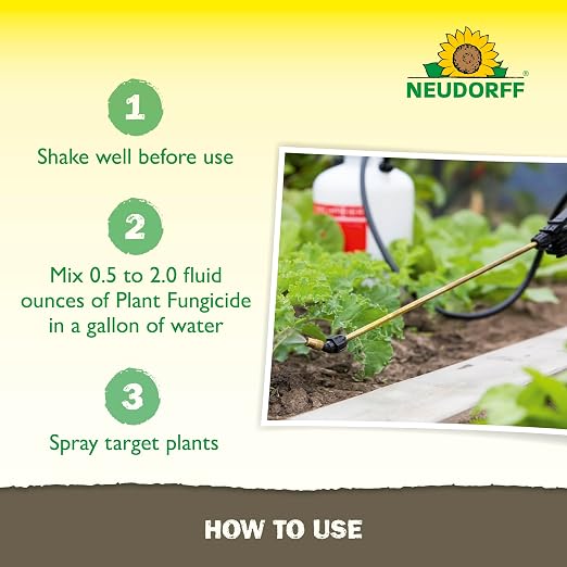 Neudorff Plant Fungicide Concentrate for Roses, Fruits & Vegetable 16 OZ | Ready-to-Use Copper Soap Fungicide Control Powdery Mildew and Other Diseases and Fungus for Organic Gardening,