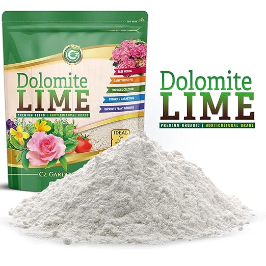 Organic Dolomite Lime 10LB - Made in USA - OMRI Listed - Garden Soil Amendment Fertilizer for Plants. Calcium/Magnesium Additive. Raise & Stabilize pH - Earthbox Tomatoes & Peppers Blossom End Rot