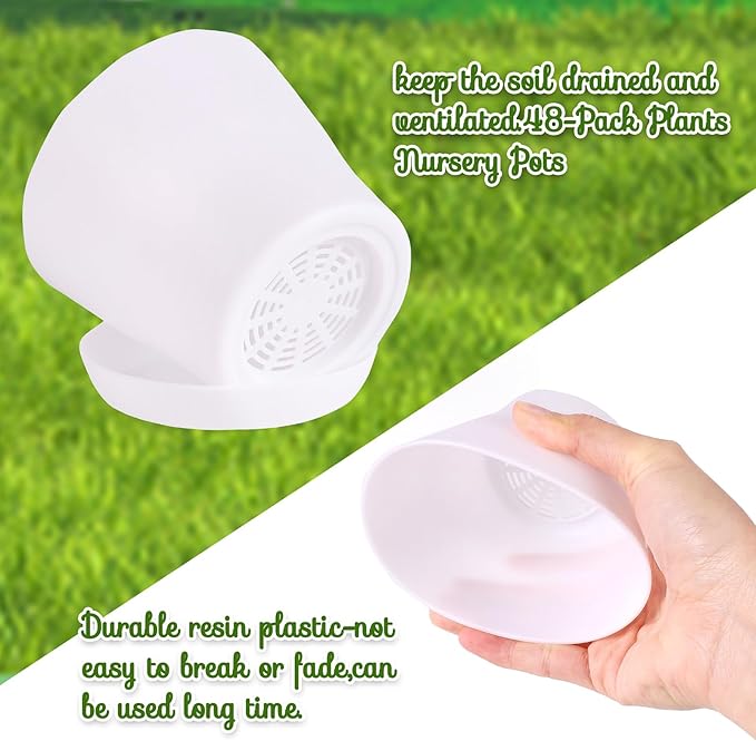 30 Pack Garden Plastic Pot Craft Kit DIY Flower Plant Crafts Nursery Pots Flower Planting Growing Kit for Mother's Day Spring Summer Home Classroom School Creative DIY Art Project Activities