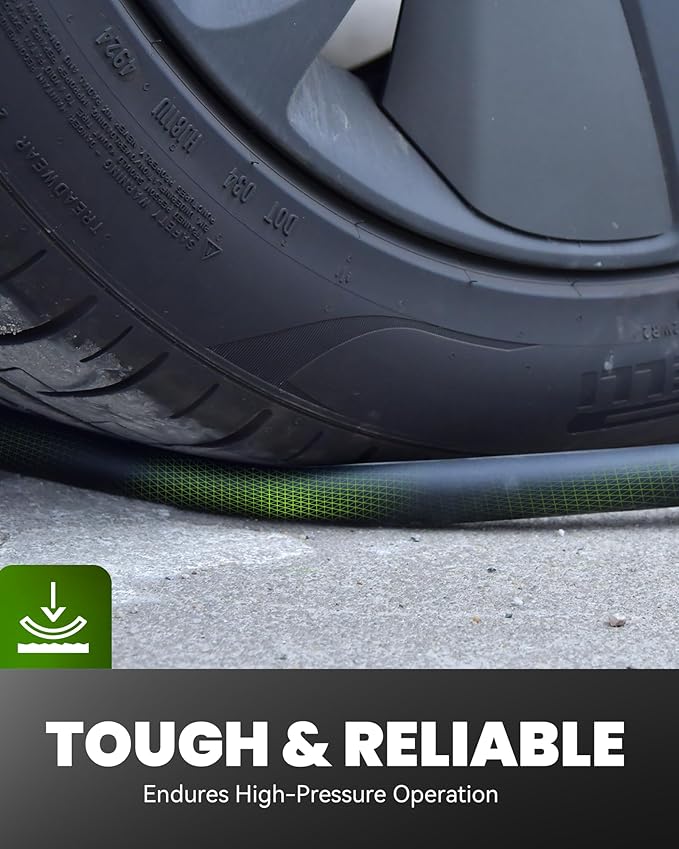 RAINPOINT Short Leader Garden Hose 10ft x 5/8", Water Hose Heavy Duty, Flexible, Lightweight Durable Hybrid Hose with Swivel Handle for Yard, Car Wash, Pets, No Kink, Female to Female Fittings