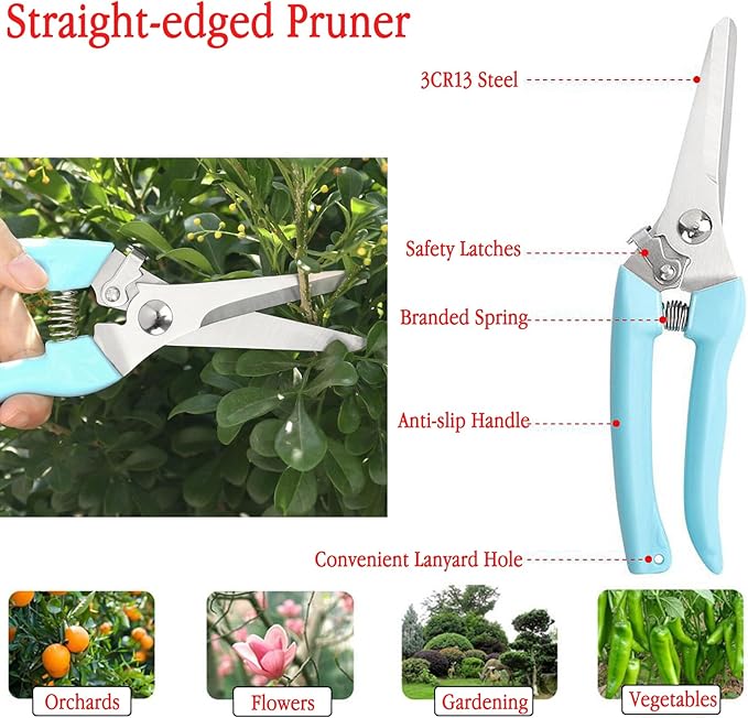 7PCS Rose Thorn Stripper Tool Floral Thorn Remover Tool Garden Leaf Pruning Shears Kit with Scissors, Glove for Floral Making Supplies