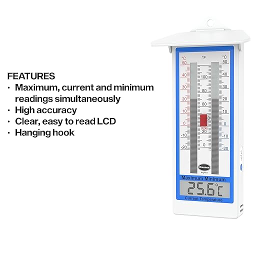 Digital Greenhouse Thermometer - Max Min Thermometer for Greenhouse or Garden, Maximum and Minimum Temperatures, Indoor Outdoor Accessory