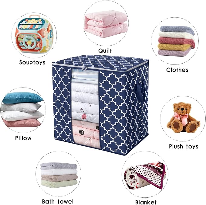 Storage Bags 6 Pack 100L Clothes Organization and Storage Containers