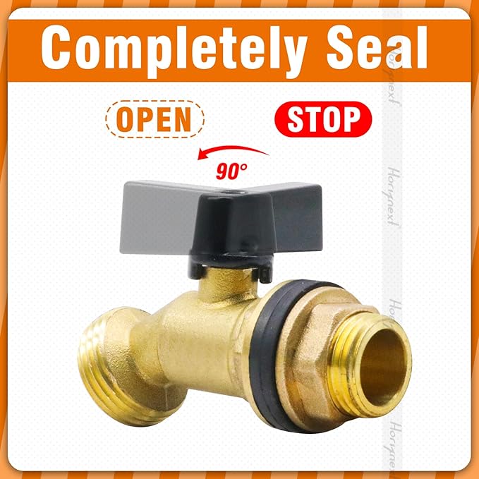 3/4 inch bulkhead spigot for rain barrel, brass water barrel spigot for outdoor water bucket and garden hose fitting, 55 gallon drum accessories (1 pc)