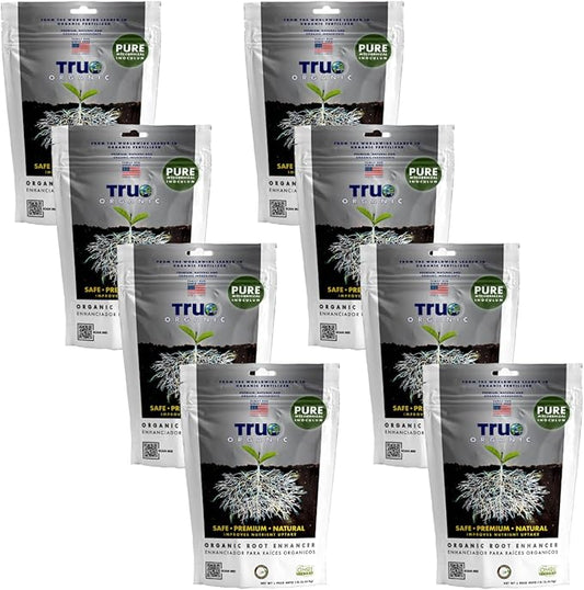 True Organic Root Enhancer – Natural Root Booster for Vegetables, Fruits, and Flowers – Mycorrhizal Fungi for Vigorous Growth and Stress Resistance- Case of 8