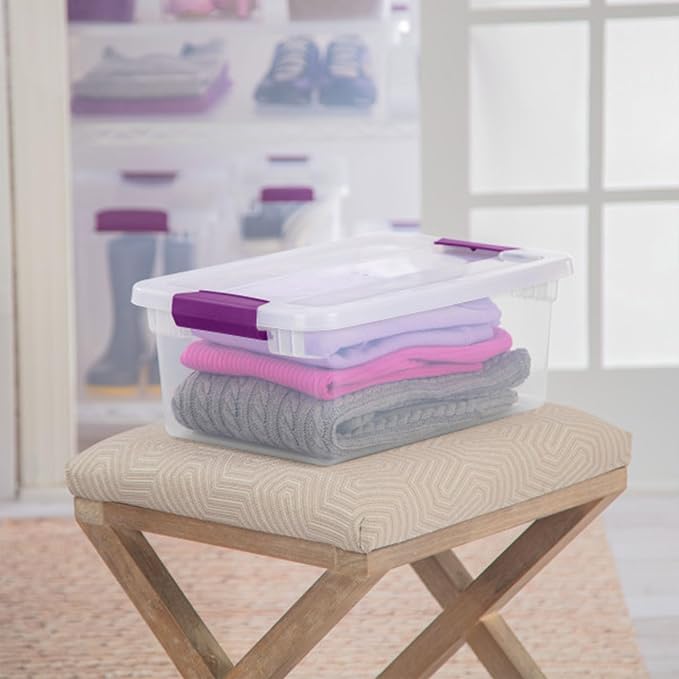 Sterilite ClearView Latch Boxes, Storage Bins with Lids, 15 Quart, 36-Pack