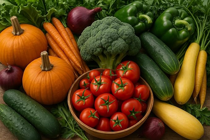 Set of 25 Super Food Seed Packets – Ultimate High-Yield, Nutrient-Dense Vegetable Varieties for Healthy Home Gardens – Non-GMO, Heirloom Seeds