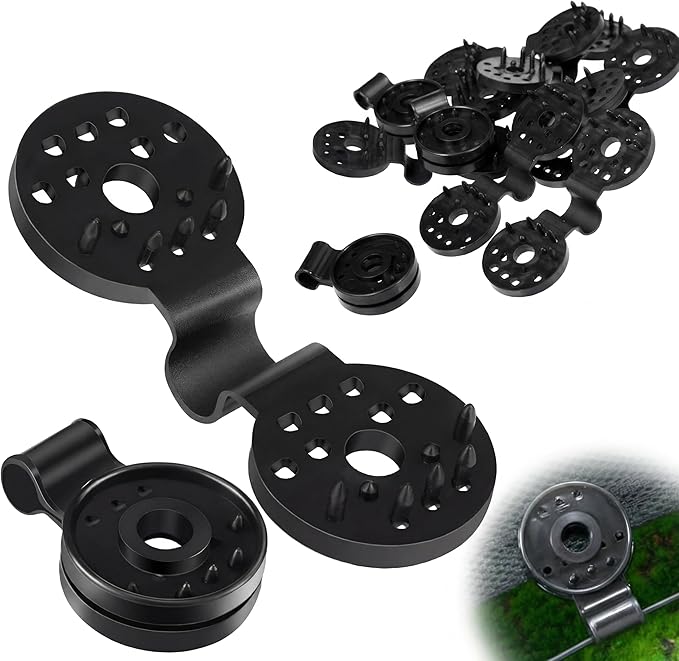 Maitys 40 Pieces Shade Cloth Plastic Clips Plastic Black Sunshade Clips for Greenhouse Outdoor Garden Anti Bird Netting Agricultural UV Resistant Fabric Accessories
