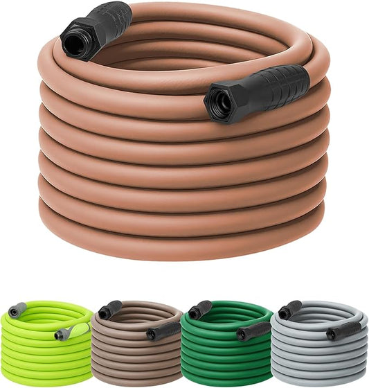 Flexzilla Colors SwivelGrip Garden Hose 5/8 in. x 100 ft., Lightweight All-Weather Water Hose, Durable and Flexible, Leak-Free Connections, Red Clay