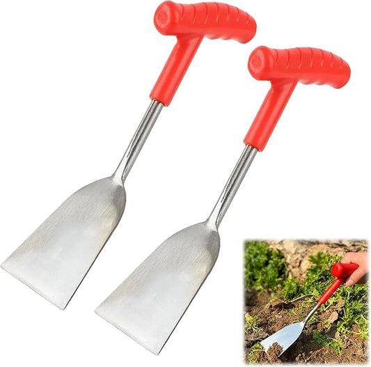 Garden Shovel Garden Hand Trowel, Multifunctional Flat Garden Trowel for Planting, Weeding, Transplanting, Digging, Remove Weeds and Roots, Small Weeding Tool for Gardening Hand Tool (2pcs)