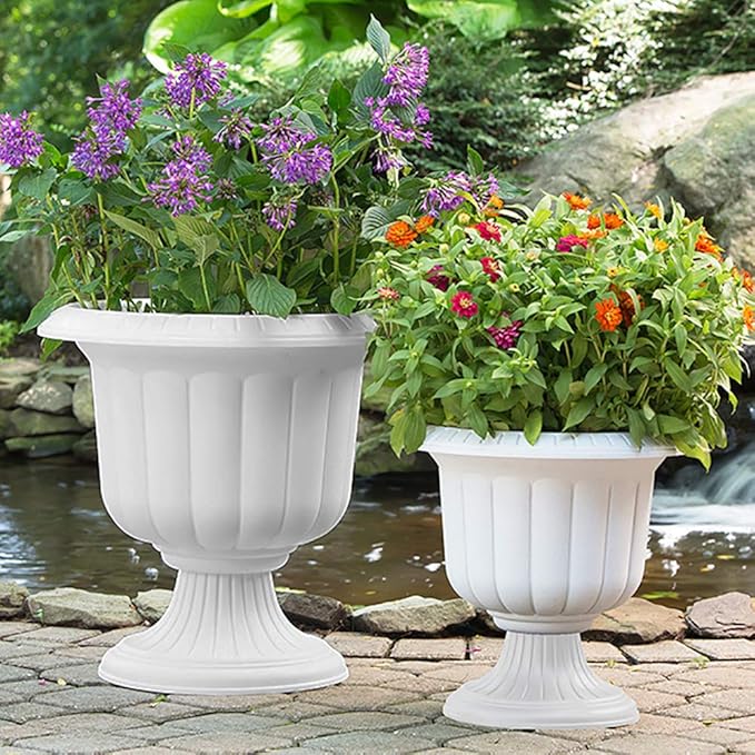 Root & Vessel Classic Urn Planter, Stone, 19-Inch