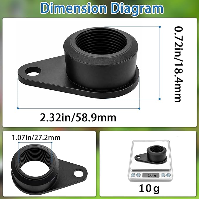 Garden Hose Bulkhead Fitting Rain Barrel Tank Adapter,3/4" NPT Rubber Bulkhead Connector, Bulkhead Fitting for Water Tank,Allow Leak Free Water Bucket Joints Installed Outside the Bucket (4 Pack)