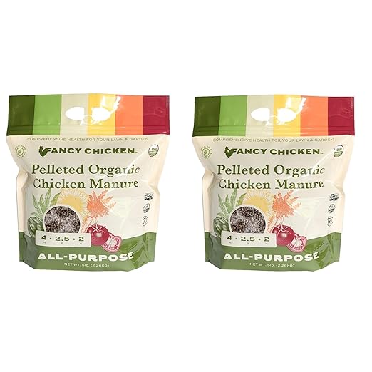 Fancy Chicken All-Purpose Manure - 5lbs Pelleted Dried Organic Chicken Manure | All-Natural Plant Food | Ideal for Vegetables Plants Fruits Trees Lawn Gardening & Farming | USDA Organic (2 Pack)