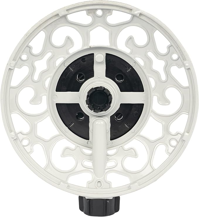 Hourleey Adjustable Turret Metal Sprinkler, 8 Mode Fixed Lawn Sprinkler for Yard with Hose Quick Connect Product Adapter for Garden Watering Irrigation
