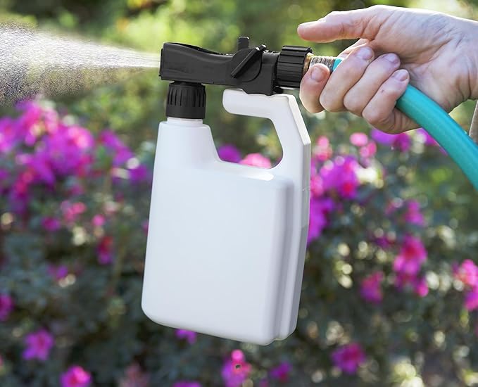 Hose-end Sprayer - 80:1 Ratio [2 Pack] - 32oz Re-usable, Multipurpose Lawn & Garden Sprayer for Liquid Fertilizer, Weed Killer, Pest Control, Fungicide, Car Wash Soap, and More