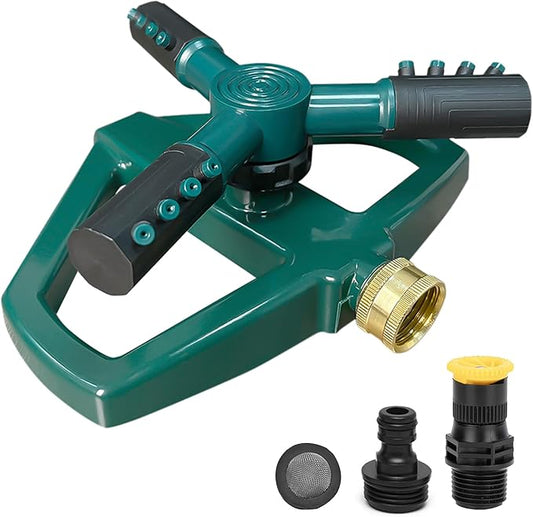 Sprinkler for Yard, Rotating Garden Sprinkler for Large Area Coverage, Lawn and Yard Adjustable Sprinklers