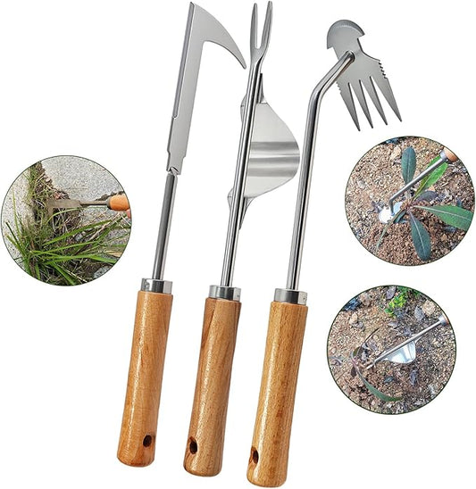 3PCS Weed Puller Tool, Garden Tool Set, Portable Garden Weeder Tool for Vegetable Gardening Backyard Farm Planting