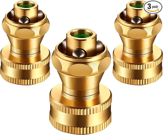 Hotop Big Shot Nozzle Power Brass Hose Nozzle Adjustable Twist Sprayer for Garden (3, 3/4inch)