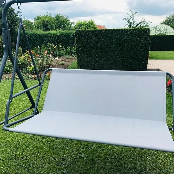 Swing Seat Cover - 600D Thickened Oxford Waterproof Chair Bench Replacement for 2/3 Seat Patio Garden Swing Chair (Grey, 43.3x17.7x21.7in)