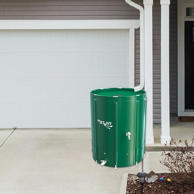 Rain Barrel Anti-Collapse Collapsible Rainwater Collection System,Portable Water Storage Tank,Garden Water Catcher(265G)