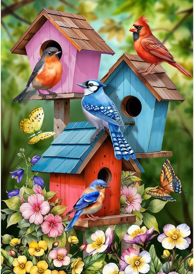 Briarwood Lane Spring Celebration Birdhouses Garden Flag