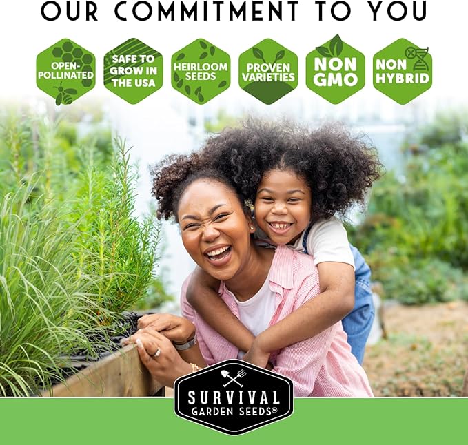 Survival Garden Seeds - Italian Herb Collection Seed Vault - Basil, Oregano, Thyme, Sage, Flat Leaf Parsley - Non-GMO Heirloom Varieties of Culinary & Medicinal Herbs for Any Garden or Homestead