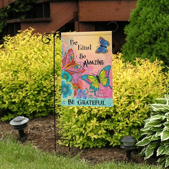 Briarwood Lane Be Grateful Butterflies Spring Garden Flag